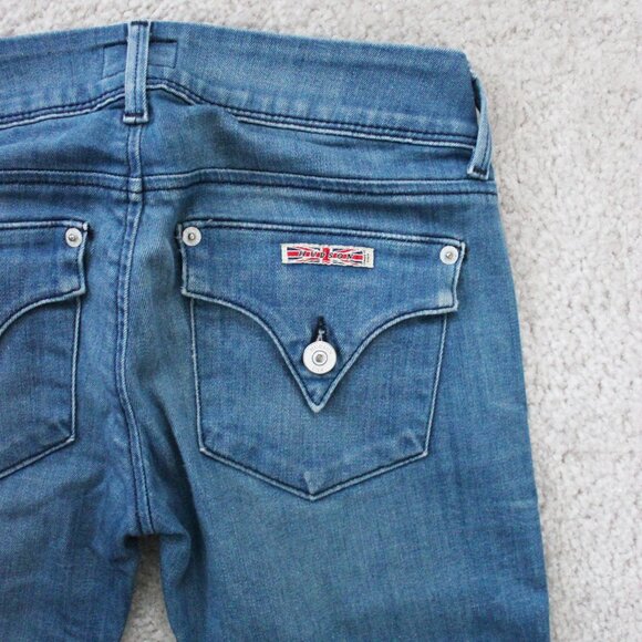 Hudson Collin Low Rise Skinny Leg Crop Ankle Denim Jeans w/ Flap Pockets, Sz 24 - Picture 7 of 12